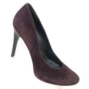 Donald Pliner Suede Pump Size 8 N Plum Purple Heel Edrice Hidden Platform